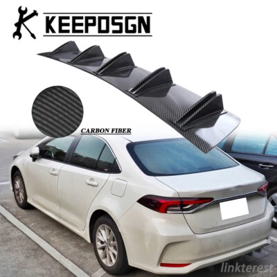 For Toyota Corolla Rear Bumper Diffuser Lip Splitter Spoiler Fins CARBON FIBER Foto 1 de 4
