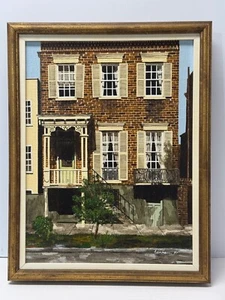 Original Acrylic on Canvas Painting Historic Charleston Home by Svend Damhave - Picture 1 of 20