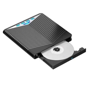 Externes DVD CD Laufwerk Extern mit SD/TF Slot & 4 USB Port für Laptop/Desktop - Bild 1 von 6