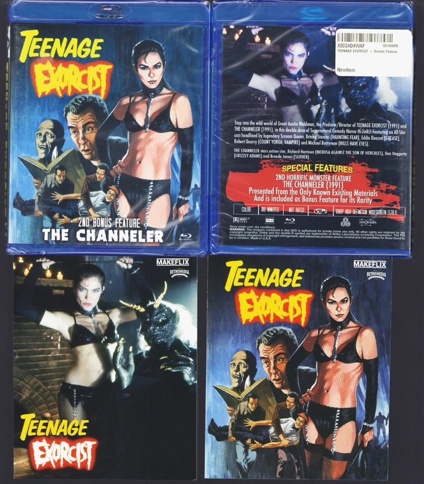 TEENAGE EXORCIST + The Channeler (Blu-ray) Includes 2-Sided Promo Card - New! - Image 1 of 1