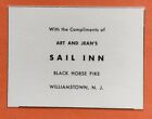 1955 Art And Jean's Sail Inn Advertisement Williamstown, New Jersey