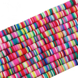 4mm/6mm 40cm DIY Polymer Clay Beads Disk Spacer Loose Beads - Picture 1 of 37