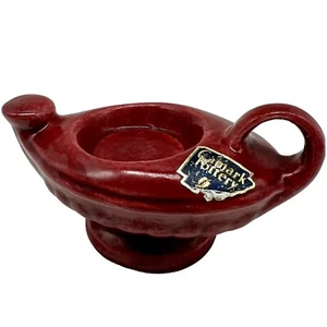Vintage CAMARK Pottery Ceramic Genie Shape Small Bowl - Dark Red Maroon 4” x 2” - Picture 1 of 8