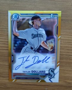 2021 Bowman Chrome - Prospect Autographs Gold Refractor #CPA-TDO Taylor Dollard