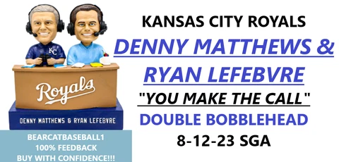 KANSAS CITY ROYALS YOU MAKE THE CALL BOBBLEHEAD 8-12-23 SGA *PRE-SALE* Cover
