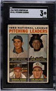 1963 Topps Venezuelan 1962 National League Home Run Leaders SGC 3 #3 - Picture 1 of 3