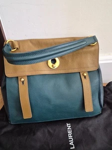 Authentic YVES SAINT LAURENT Muse 2WAY Handbag Shoulder Bag Leather Suede Br... - Picture 1 of 5