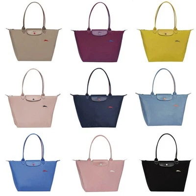 New Longchamp Le Pliage Tote Bag Nylon 1899 Horse Embroidery Large & Small