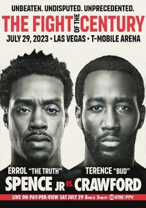 Errol Spence Jr vs. Terrance Crawford Boxing Fight 2023 Poster Print - Picture 1 of 1