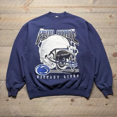 Sudadera De Colección Años 90 Penn State Nittany Lions Para Hombres XL Casco de Fútbol Equipo Hanes Foto 1 de 4