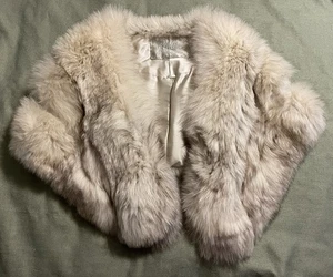 Vintage "NORWEGIAN BLUE FOX" PELZ CAPELET Stola JP ALLEN ATLANTA Schal WICKEL CAPE - Bild 1 von 6