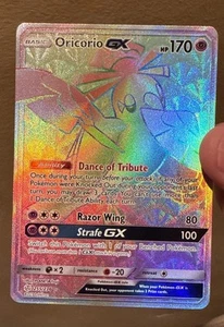 Pokemon Card - Oricorio GX Cosmic Eclipse 255/236 Secret Rare SM Rainbow Holo - Picture 1 of 2