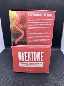 2 Overtone Hair Care Semi-Permanent Conditioner Rose Gold for Brown Hair 8 fl oz - Picture 1 of 4