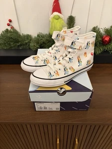 Converse Bluey All Over Print - Kids Shoes Size 2y - Ships Today 💎 Chuck Hitop - Picture 1 of 5