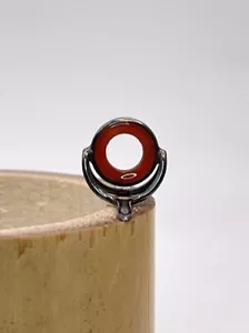9mm Agate Fly Rod Stripping Guide Dark Nickel Silver Frame - Picture 1 of 5