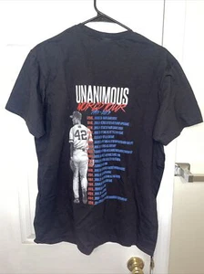 Mariano Rivera Unanimous World Tour 2019 Hall of Fame T-Shirt Black Yankees - Picture 1 of 2