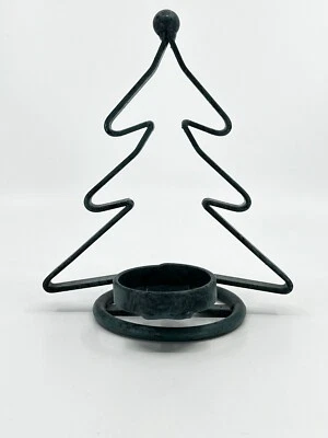 Candelabro de metal verde oscuro para árbol de Navidad luz de té de vacaciones decoración del hogar Foto 1 de 4