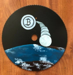 Hand Painted Saw Blade No 1, Home Decor, Ready to Ship - Picture 1 of 6