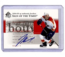 2004-05 SP Authentic Sign of the Times Jay Bouwmeester Auto Florida Panthers