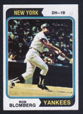 1974 Topps #117 Ron Blomberg (ex-mt) - Image 1 of 2
