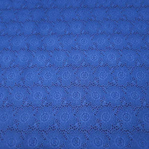 Let It Grow BTY Nancy Rink Marcus Fabrics Royal Blue Polka Dot Floral Blender - Picture 1 of 3