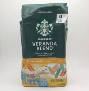 Starbucks Veranda Blend Blonde Roast Whole Bean Coffee 12oz Bag, SEE DATE - Picture 1 of 2