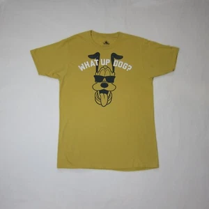 Disney Parks Pluto What Up Dog T Shirt Unisex M Yellow Gold Mustard - Picture 1 of 8