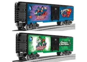 Lionel -O Gauge - Superman & Green Lantern Boxcar 2 pk: 6-82684 - Picture 1 of 1