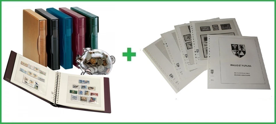 Lindner 444 1124V Wallis Und Futuna Islands Pre-Printed Album 1955 1983