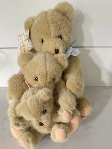 Dakin Cherished 3 Teddy Bears Stuffed Animal Plush Friends Come In All Sizes - Picture 1 of 10