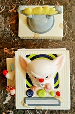 ANIMANIACS PINKY AND THE BRAIN COOKIE JAR WARNER BROS CERAMIC 1996