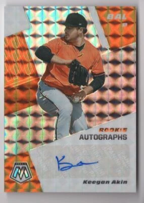 2021 Panini Mosaic Rookie Autographs Choice Fusion Keegan Akin Auto R77 - Image 1 of 2