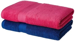 Bath Towel Set 500 GSM, 100% Cotton Pack of 2 - Picture 1 of 33