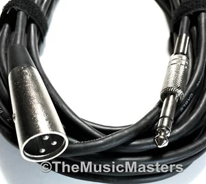 12ft 1/4" to XLR (M) Instrument Guitar Keyboard Amp Mixer Audio Cable Cord Wire - Picture 1 of 2