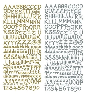 Alphabet stickers upper lower case letters number punctuation greeting card word - Picture 1 of 4