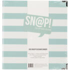Simple Stories Sn@p! Designer Binder 6"X8"-Robin's Egg Stripe SNAP3995