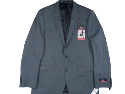 $220 Van Heusen tofan MENS 42L BLAZER SLIM FIT JACKET SPORT COAT FLEX SLATE GRAY - Image 1 of 4