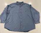 Ralph Lauren Mens Light Blue Chambray Flannel Lined Long Sleeve Button Shirt 5XL