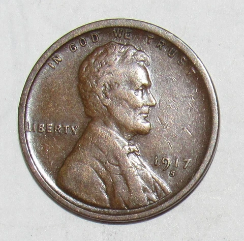 1917 S Lincoln Cent VF/XF Cover