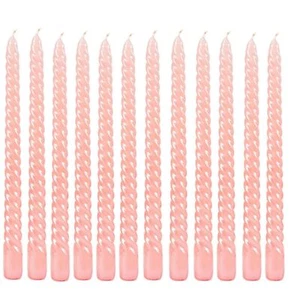 8 pcs10 inch Pink Taper Candles Burning Unscented Tapered Candles 8 hrs Long ... - Picture 1 of 7