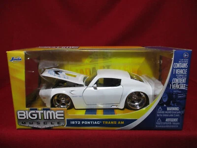 1972 Pontiac Trans Am White Bigtime Muscle Jada Toys 1/24 Scale Diecast Car - image 1 of 3