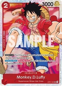 NM One Piece TCG Monkey.D.Luffy OP01-024 SR Romance Dawn - Picture 1 of 1