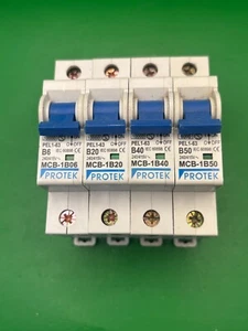 Protek MCB B6 MCB-1B06 B20 MCB-1B20 B40 MCB-1B40 B50 MCB-1B50 - Picture 1 of 8