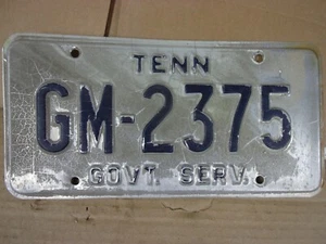 Vtg Tennessee Government Service License Plate Vehicle Truck Car Embossed Tag TN - Picture 1 of 2