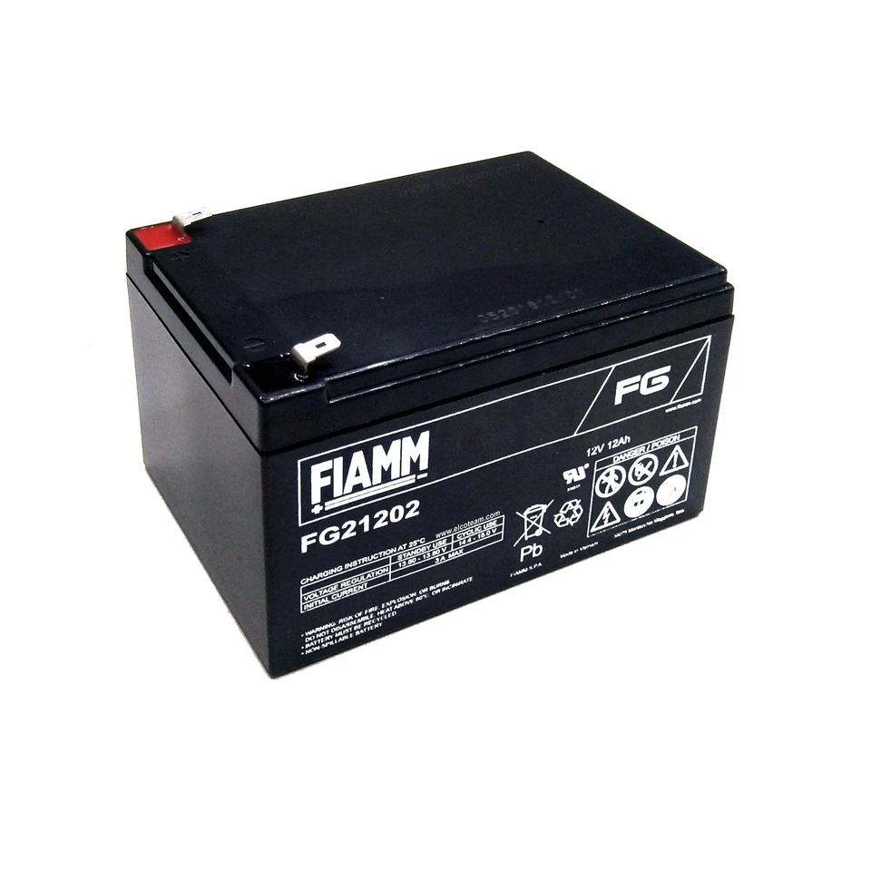 Fiamm FG21202 Batteria al piombo ricaricabile 12V 12Ah compatibile peg perego