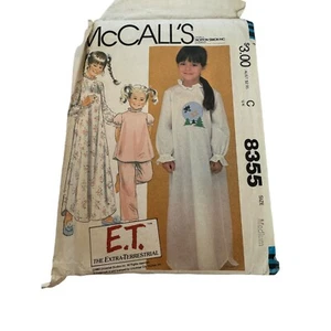 Pigiama camicia da notte McCalls modello cucito 8355 ET film anni 80 ragazza media 6 8 UC - Foto 1 di 6