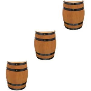 3 Stück Holz halbes Fass Weinfass Ornament Retro Weinfass Wand Foto - Bild 1 von 12