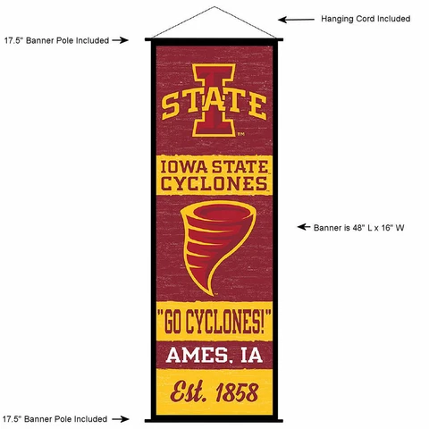 Iowa State University Cyclones Room Banner Poster Art Canvas Cover