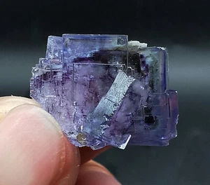 8.7g Natural Transparent Purple Phantom Cube Fluorite Specimen Yaogangxian - Picture 1 of 21