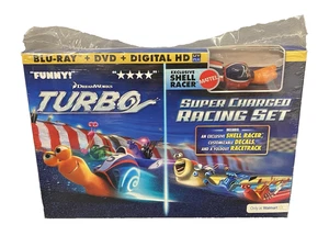 Turbo Blu-ray + DVD 2013 SUPER CHARGED RACING SET Walmart RARE Box Set w/ Car - Imagen 1 de 10